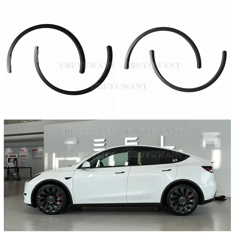 Protector de Cejas para Guardabarros de Coche, Tira Embellecedora para Arco de Rueda, Alta Calidad, 4 Piezas, Para Tesla Model Y 2020, 2021, 2022-2024 - imagen 4