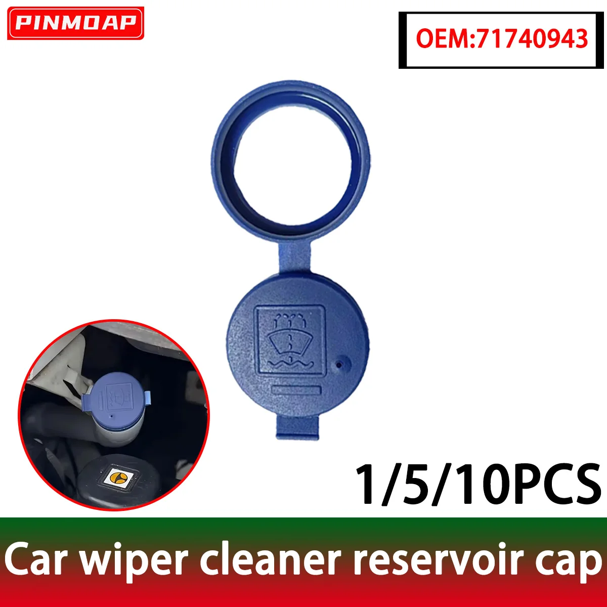 PINMOAP Tapón depósito limpiaparabrisas Fiat 500, Punto, Bravo y Doblo
