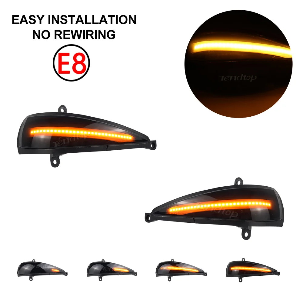 Luz de señal de giro ámbar dinámica, indicador de espejos retrovisores laterales para Honda Civic 8th Hatchback MK8 tipo-s tipo-r FN FK - imagen 3