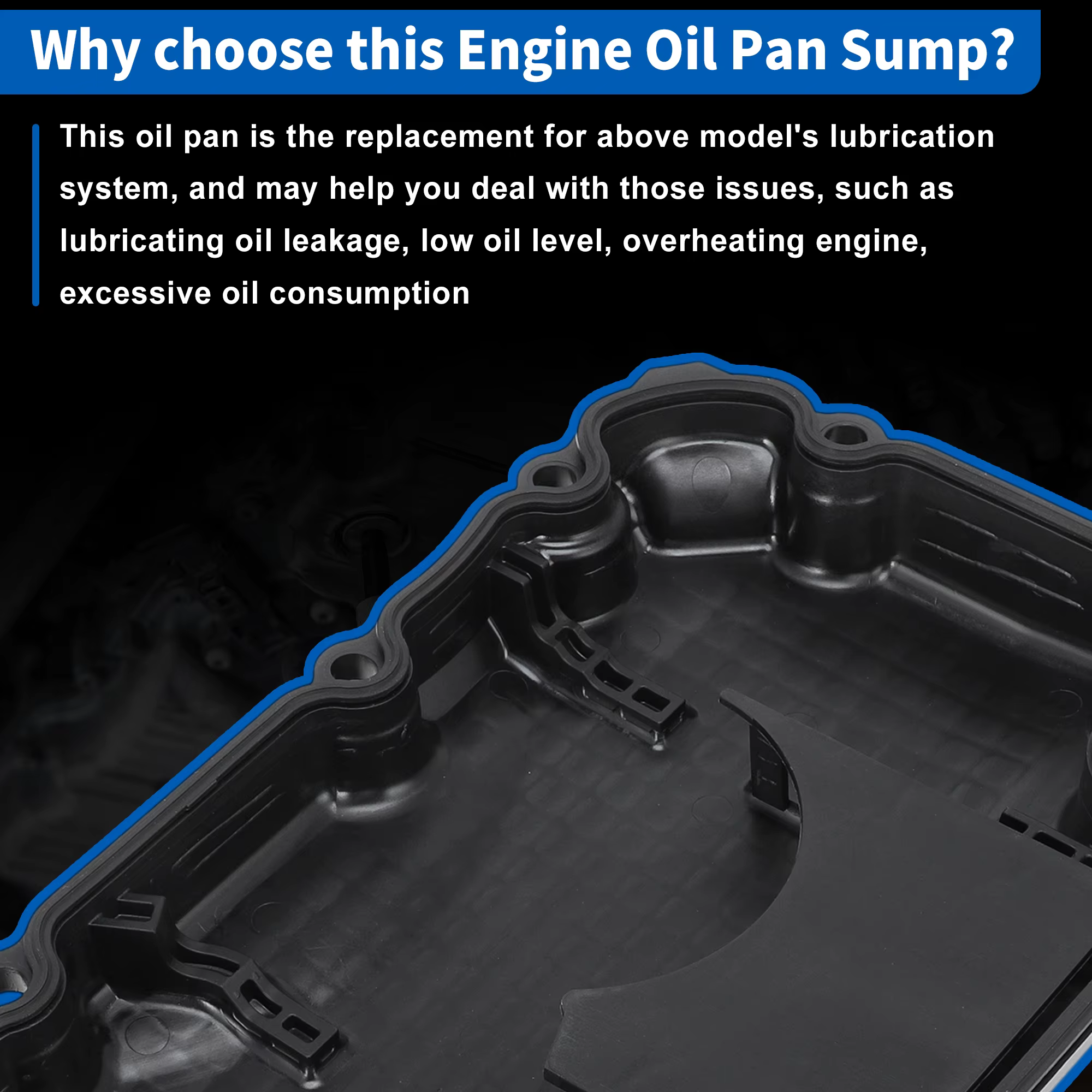 UXCELL 111105CA2A Junta de cárter de aceite de motor Cubierta de cárter de aceite para INFINITI Q50 Q60 2016-2022 - imagen 3