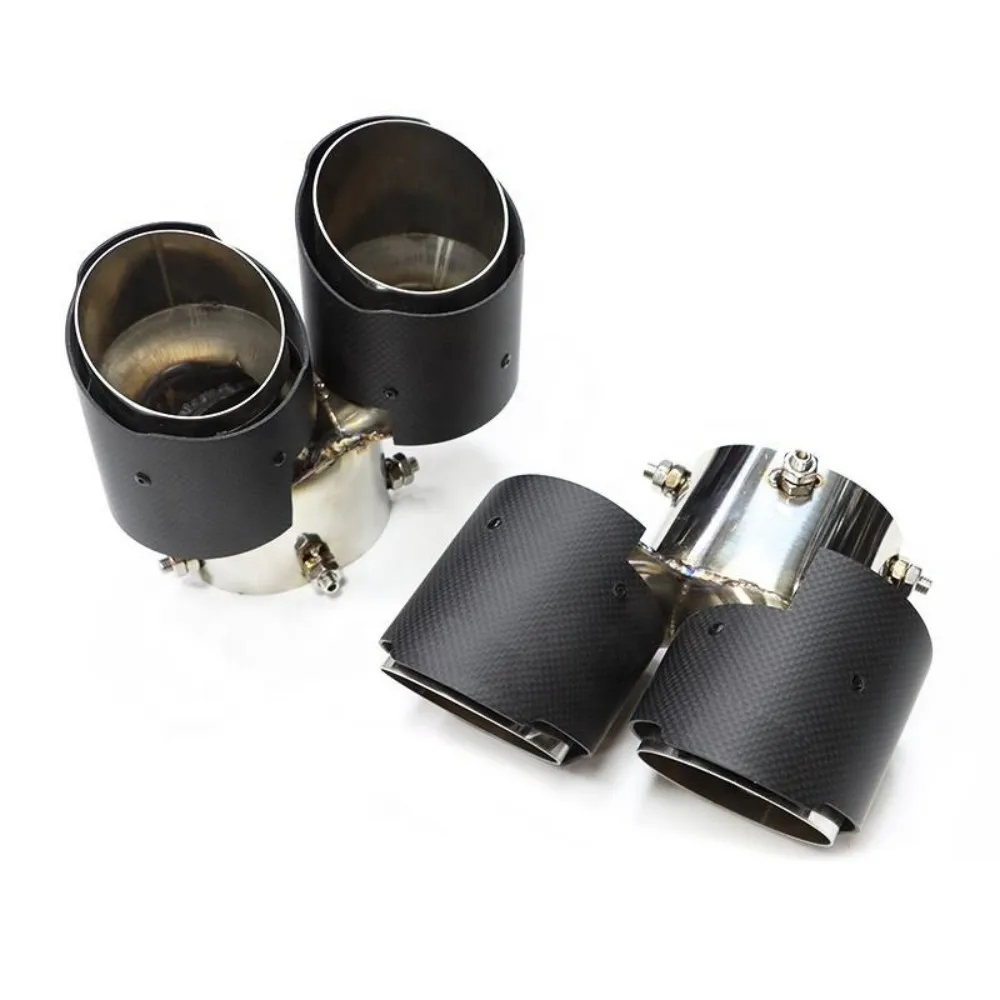 Punta escape fibra carbono para BMW 840i – acero inoxidable - imagen 4