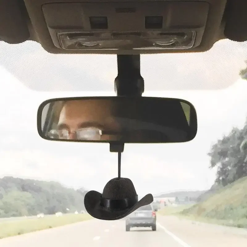 Sombrero vaquero colgante para coche – Adorno interior divertido - imagen 2