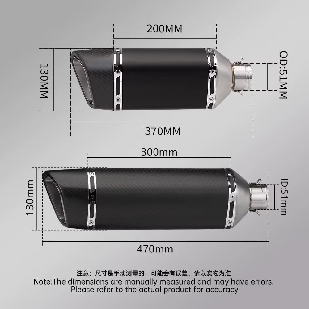 Silenciador universal de escape para moto con DB killer - imagen 2