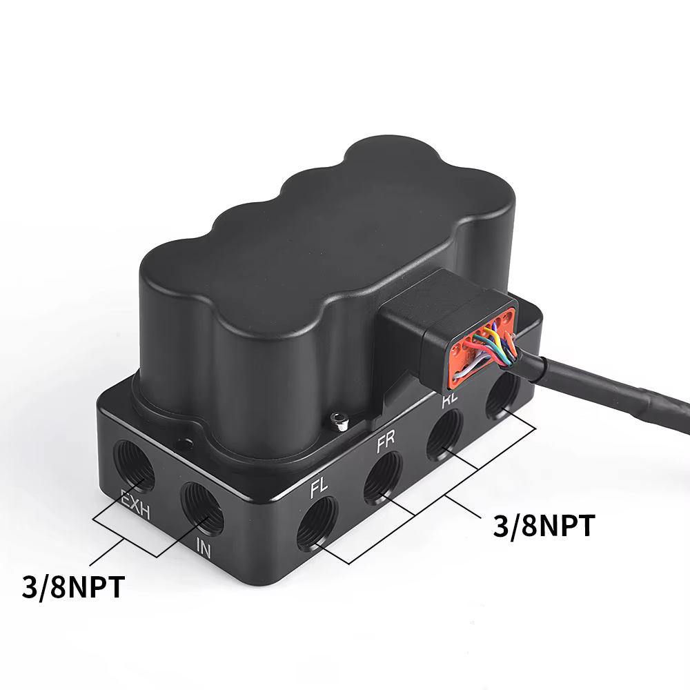 Válvula colectora de bloque de válvula impermeable para suspensión neumática Universal de 12v 1/4 o 3/8npt - imagen 4
