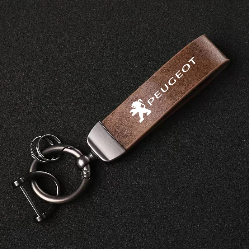 Llavero de cuero Peugeot para coche – Accesorio de automoción - imagen 4