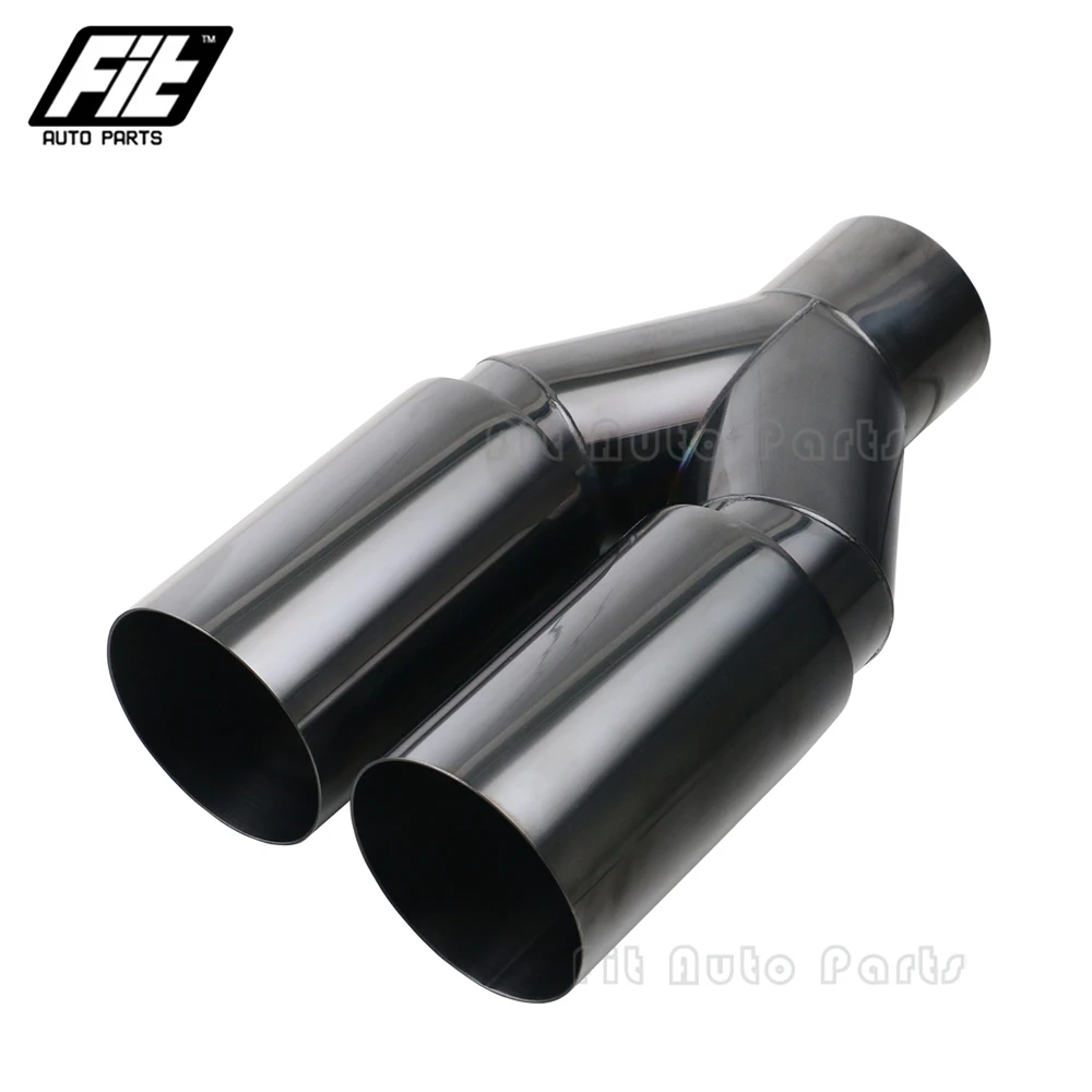 Terminal de escape doble acero inoxidable 2,5" a 3" corte plano - imagen 5