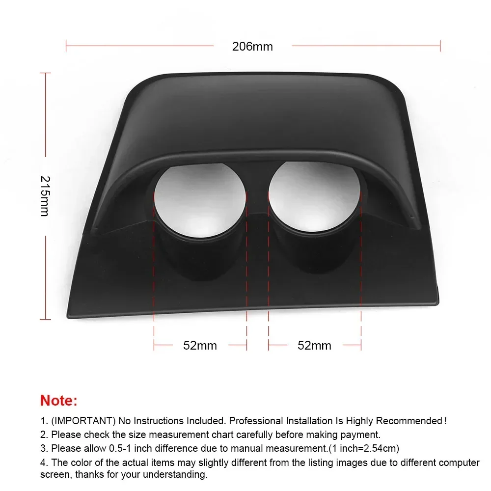 Soporte doble para manómetros 52 mm estilo carbono universal - imagen 5