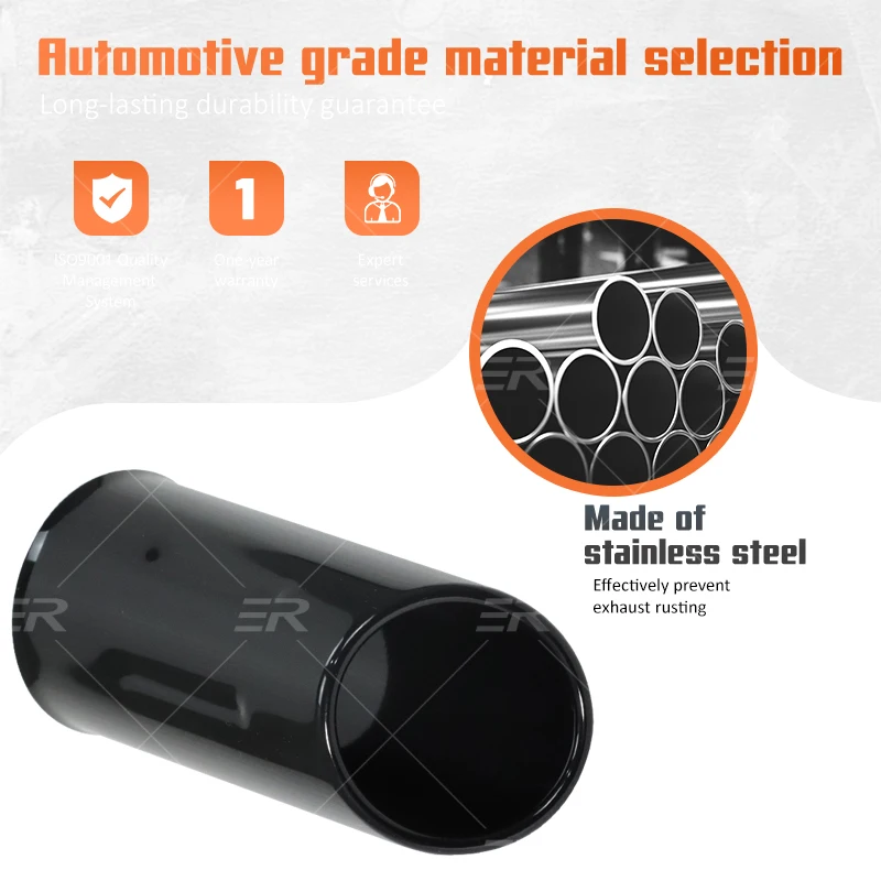 1 pieza de alta calidad con pieza OEM, accesorios para coches, embellecedor de 56mm, tubo de escape de acero inoxidable, piezas modificadas para automóvil, silenciador - imagen 3