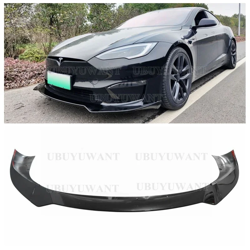 Splitter delantero ABS para Tesla Model S 2022-2024, negro mate o brillo - imagen 2