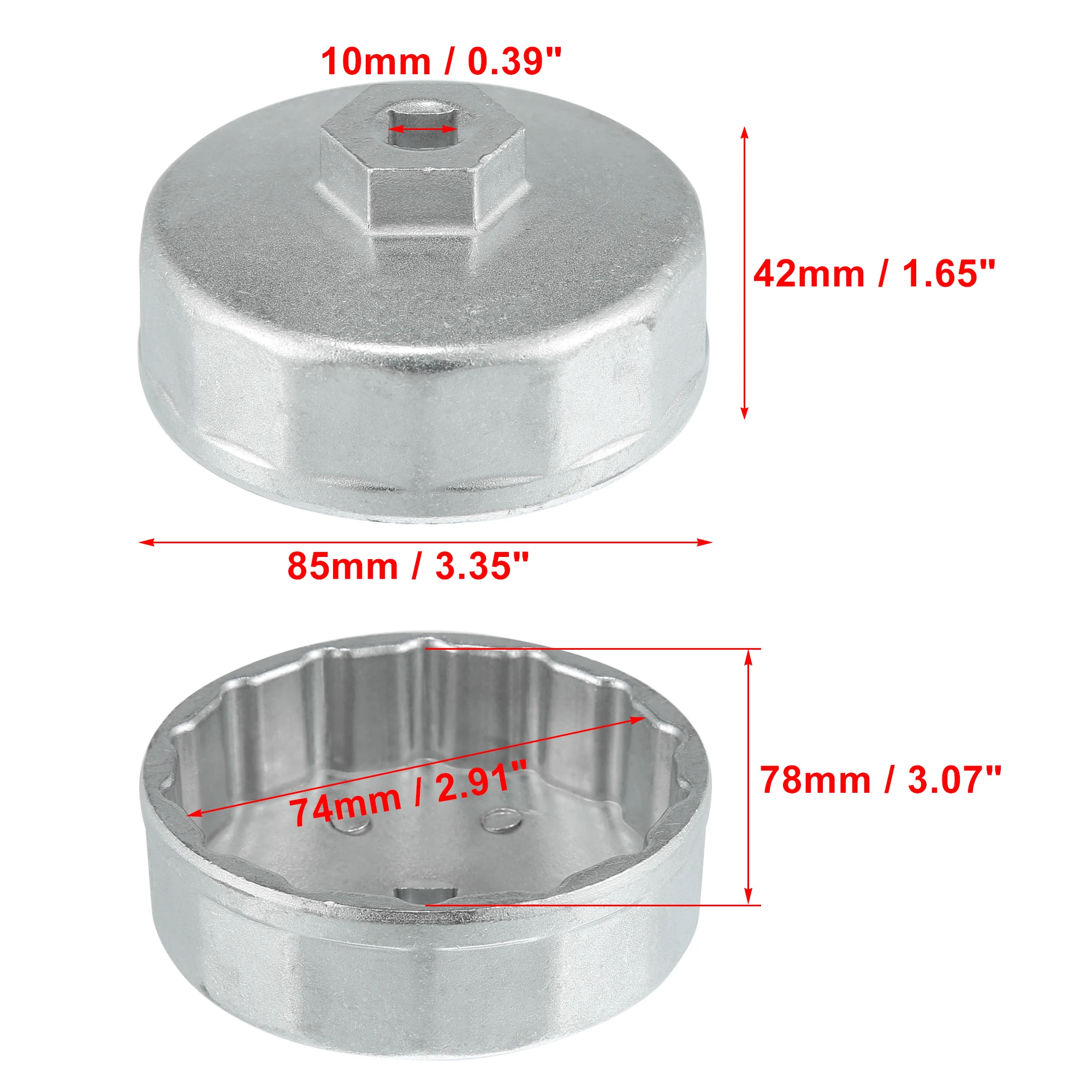 Llave extractor filtro aceite X Autohaux 74mm 14 flautas – Mercedes-Benz - imagen 4
