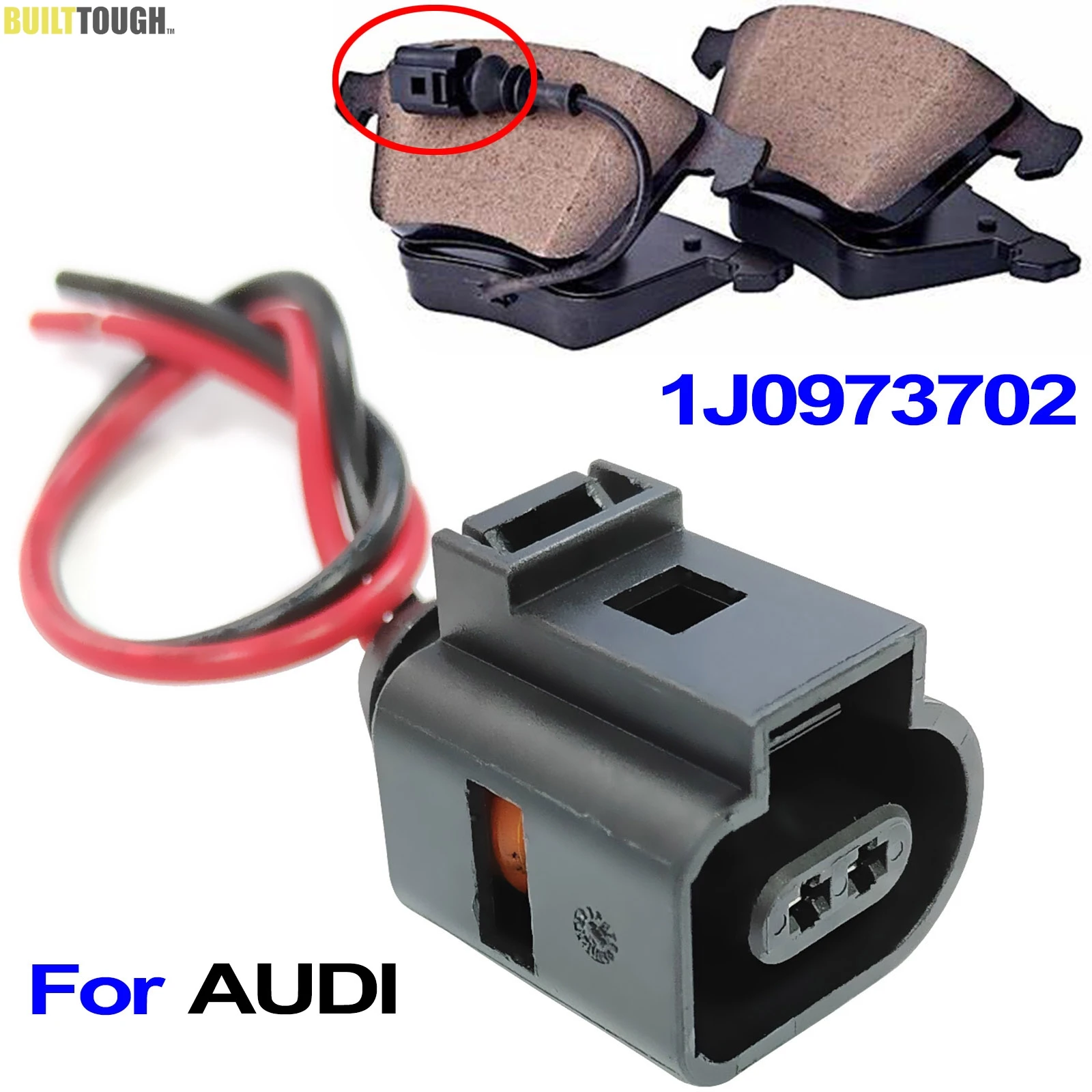 Conector sensor desgaste pastillas freno precableado Audi 1J0973702
