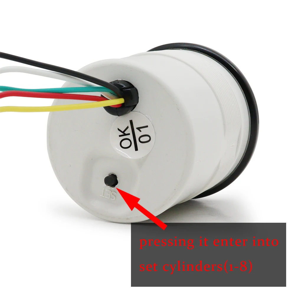 Tacómetro analógico LED 8000 RPM para coches 1-8 cilindros - imagen 5