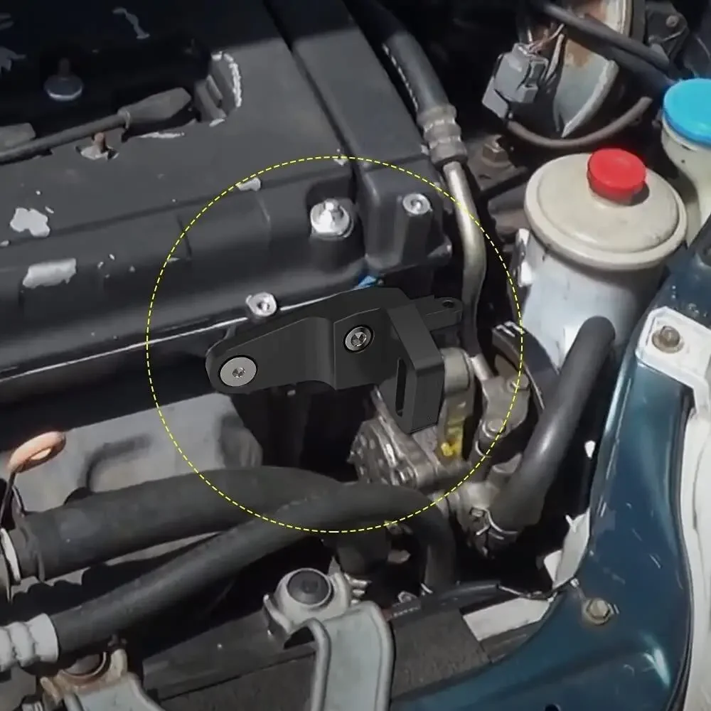 Soporte de dirección asistida inferior y superior negro para Honda Civic