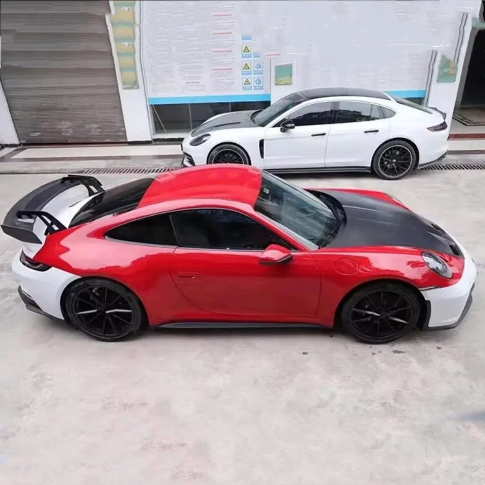 Kit de carrocería PP Porsche 911 sin pintar con faldones y rejilla - imagen 4