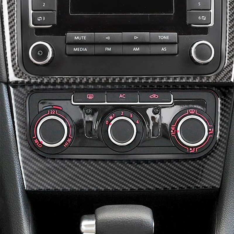 Embellecedor consola central de carbono – VW Golf 6 MK6 (2010-2013)