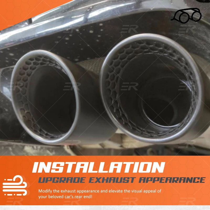 Cola de escape doble mate universal de acero inoxidable para Golf 7 GTI - imagen 4