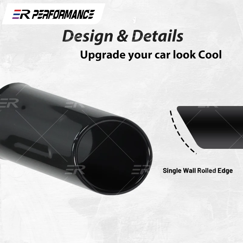 1 pieza de alta calidad con pieza OEM, accesorios para coches, embellecedor de 56mm, tubo de escape de acero inoxidable, piezas modificadas para automóvil, silenciador - imagen 4