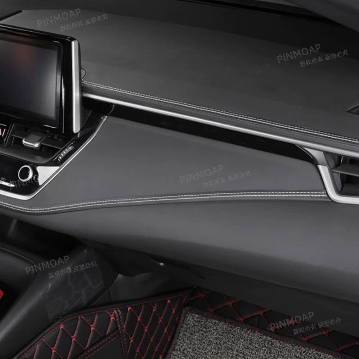 Moldura autoadhesiva interior coche cuero PU trenzada DIY - imagen 5