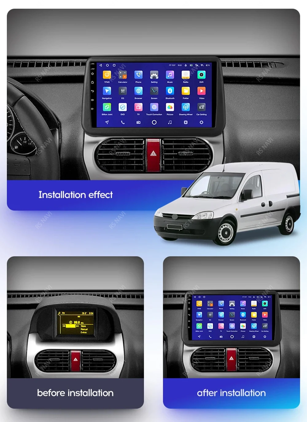 Reproductor multimedia para Opel Combo, Corsa y Tigra