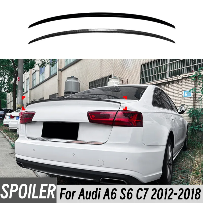 Alerón trasero de pato ABS para Audi A6 S6 C7 2012-2018