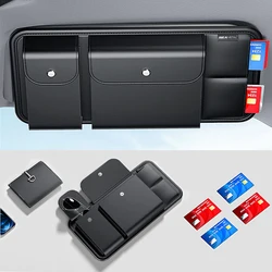 Organizador Visera Solar Cuero Premium con Tarjetero – 4 en 1
