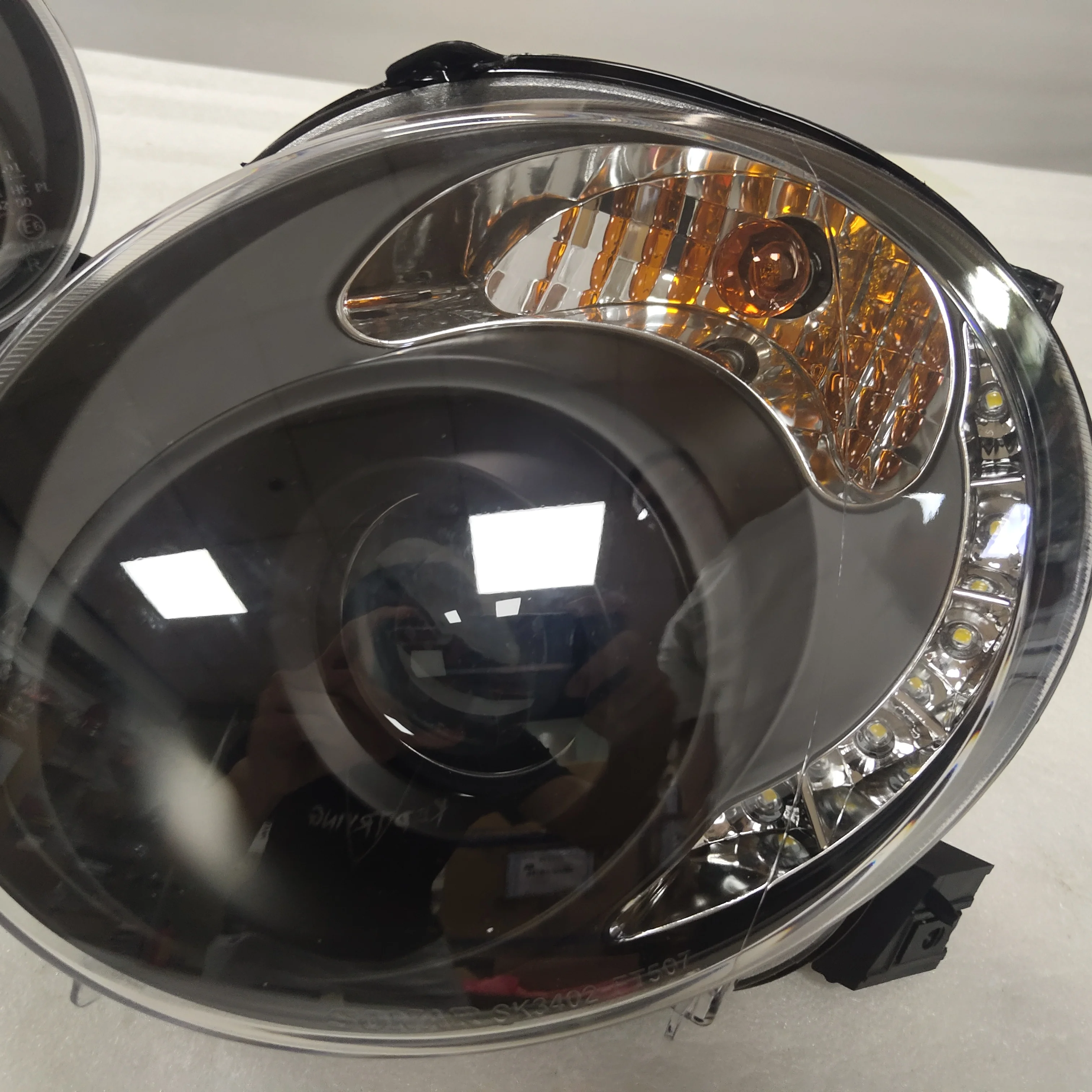 Faros LED delanteros para Fiat 500 2007-2014 con carcasa negra - imagen 5