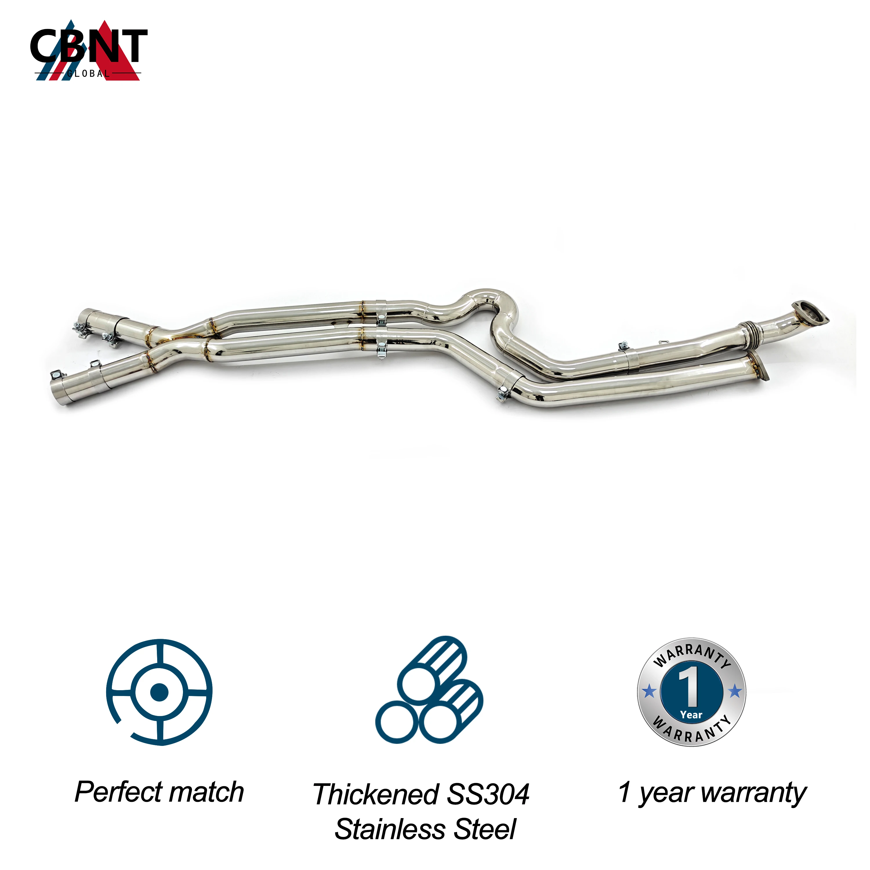 Tubo intermedio CBNT con resonador para BMW M3 M4 G80 G82 S58 3.0 - imagen 5