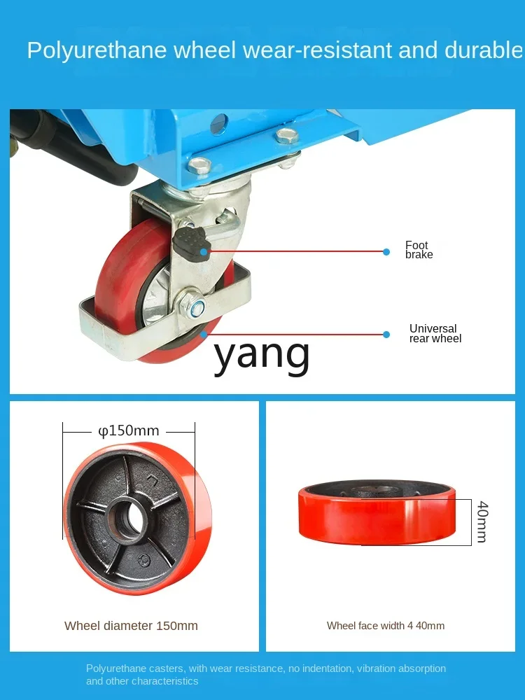 Plataforma elevadora hidráulica móvil de tijera con pedal manual - imagen 5