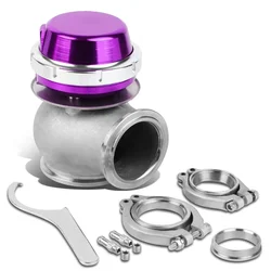 Válvula wastegate externa turbo universal con brida V y abrazadera