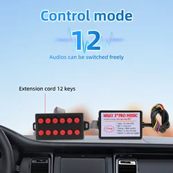 Controlador bocina electrónica 12V universal 16 sonidos