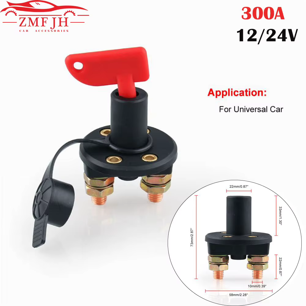 Cortacorrientes de batería 300 A para coche y camión, 6-24 V
