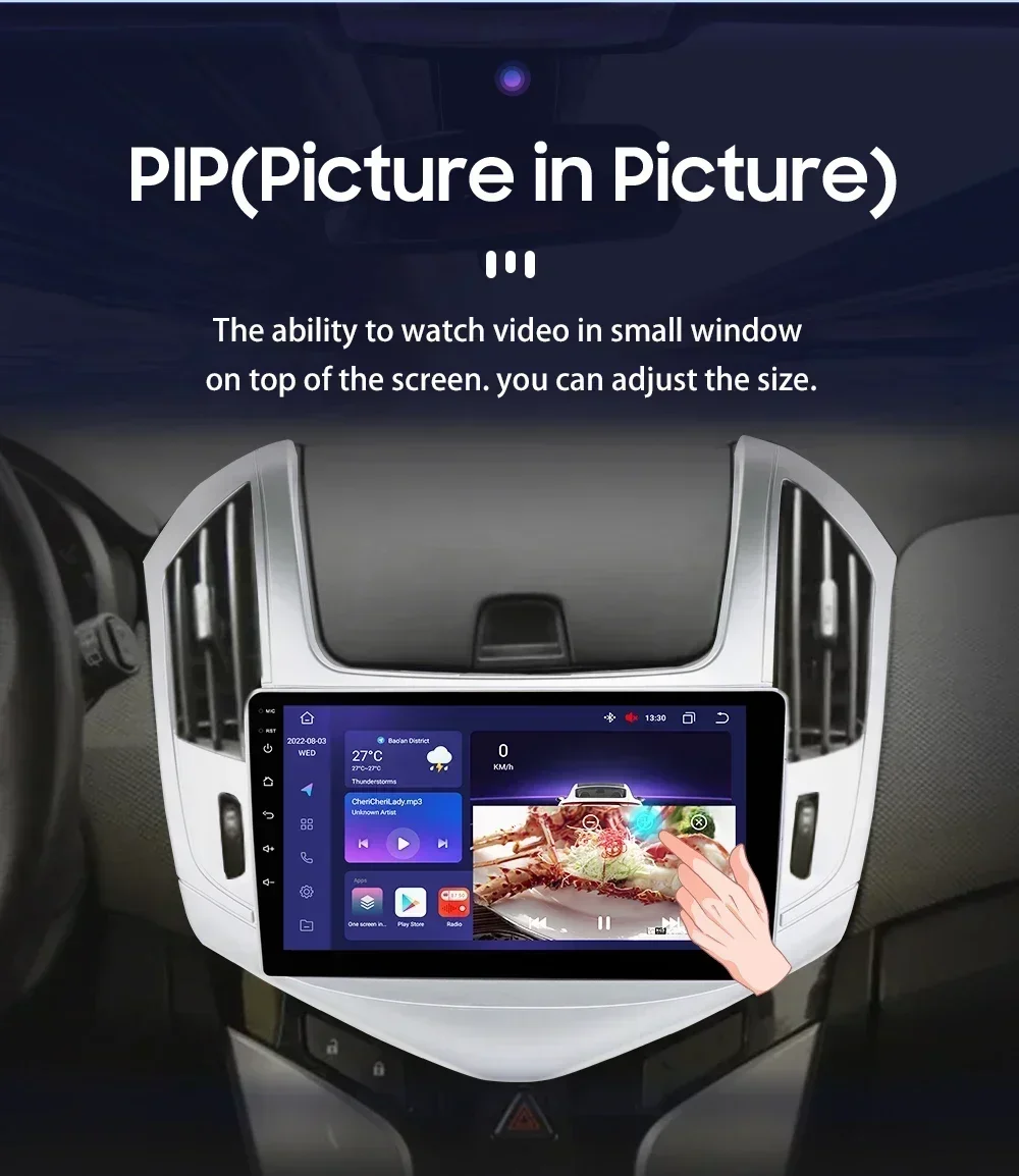 Hizpo 2din Android 13 Radio de coche Multimidia para Chevrolet Cruze J300 J308 2012-2015 reproductor de vídeo navegación GPS unidad principal Carplay - imagen 3