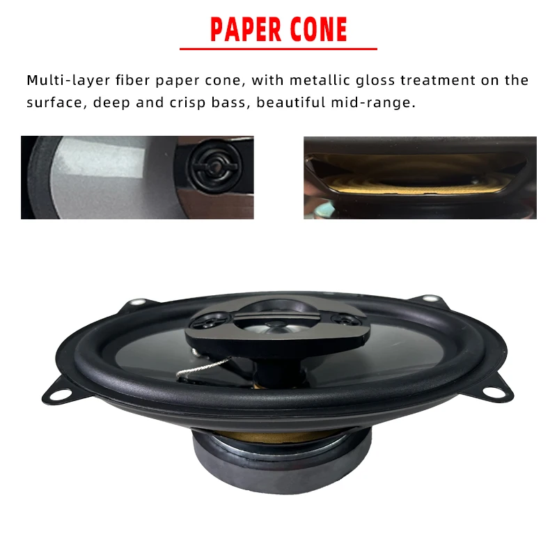 Altavoces coaxiales para coche 4x6 pulgadas, 4 vías y 450 W - imagen 5