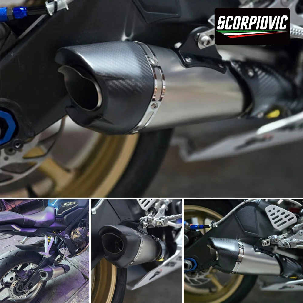 Tubo escape universal 51mm DB Killer AT2 CBR500 MT09 Duke 390+ - imagen 5