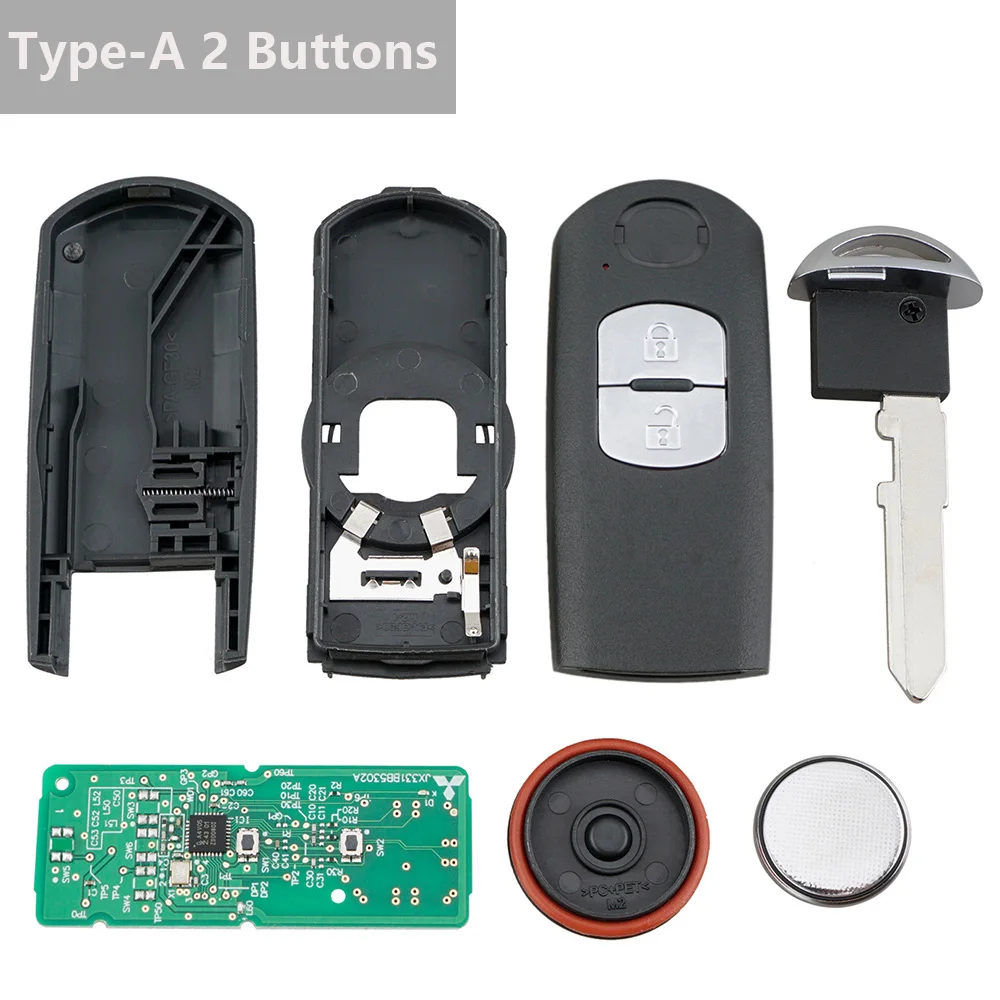 Llave inteligente con mando Mazda Axela/Atenza, 433 MHz, chip ID49 - imagen 2