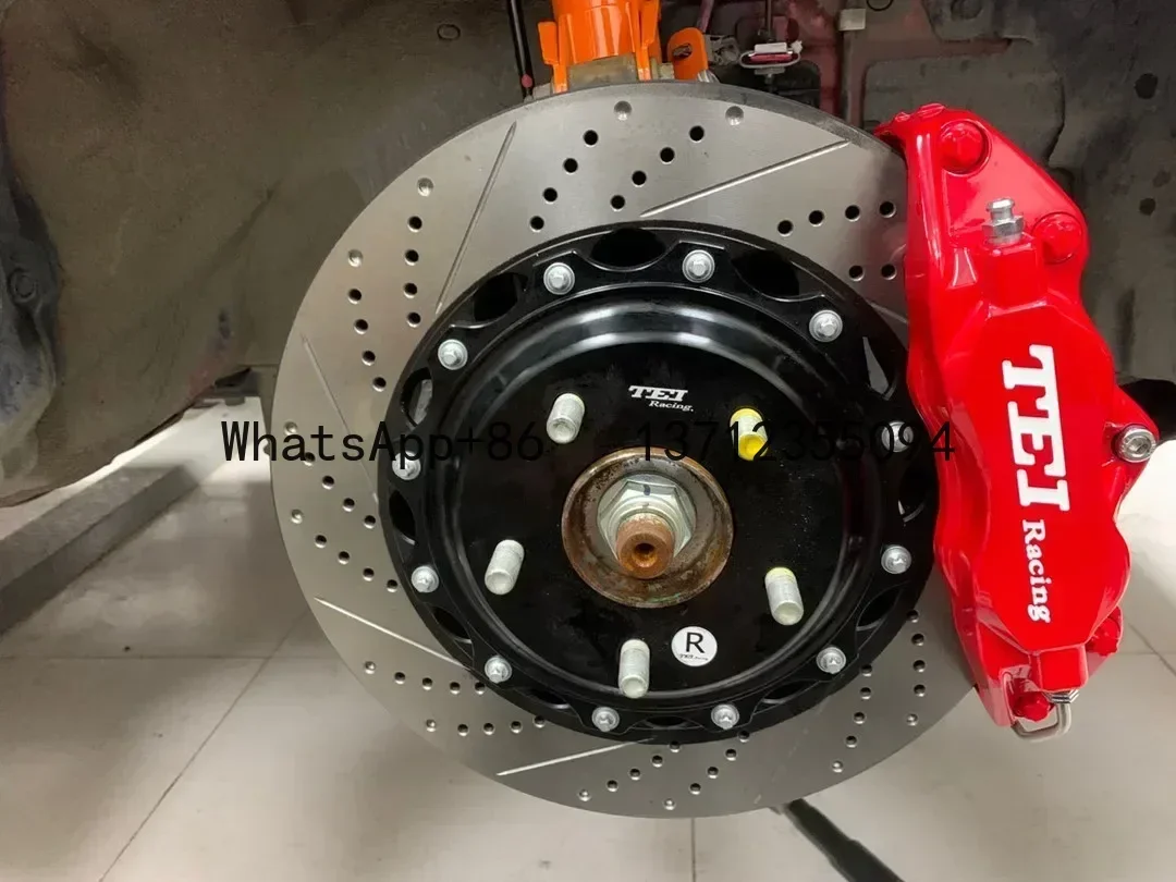 Kit de freno grande, pinza de freno de 4 pistones, Kit de freno grande delantero con Rotor de 2 piezas 330x28mm para Mazda3 Axela 2017-2020, rueda de 17 pulgadas - imagen 4