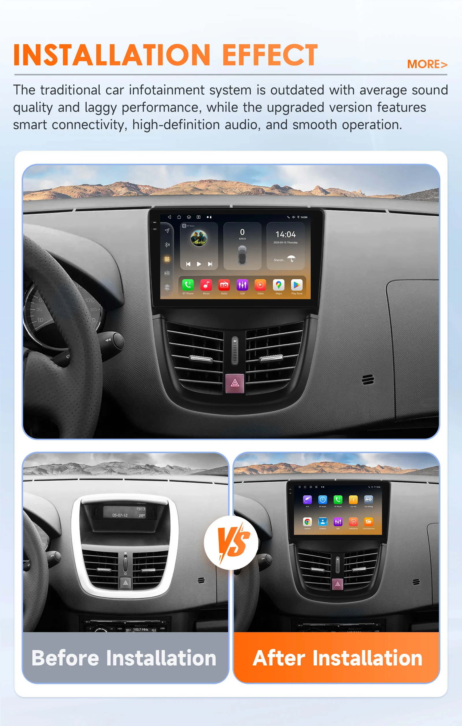 Hizpo Radio Android 14 con GPS para Peugeot 207 y 207 CC 2006-2015 - imagen 5