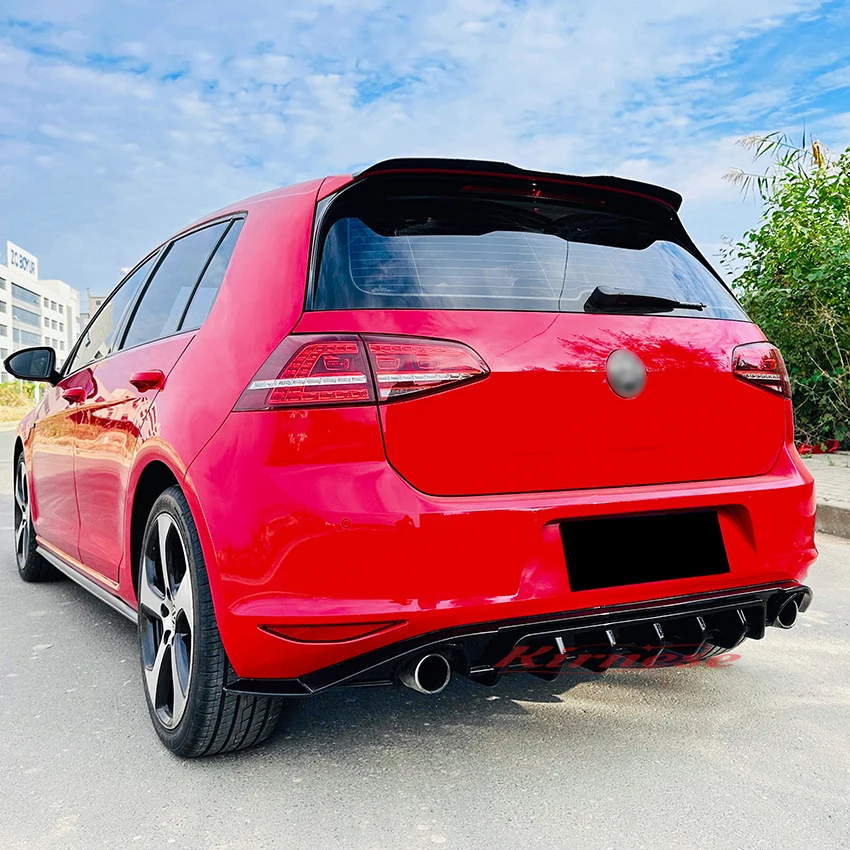 Alerón divisor negro brillante VW Golf 7 MK7 GTI GTD R-Line 2014-2017 - imagen 5