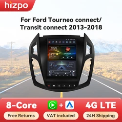 Hizpo-Radio con GPS para coche, reproductor Multimedia con Android 14, 9,7 pulgadas, Carplay, Navi, para FORD Transit, Tourneo, Connect, 2013-2018, estilo Tesla