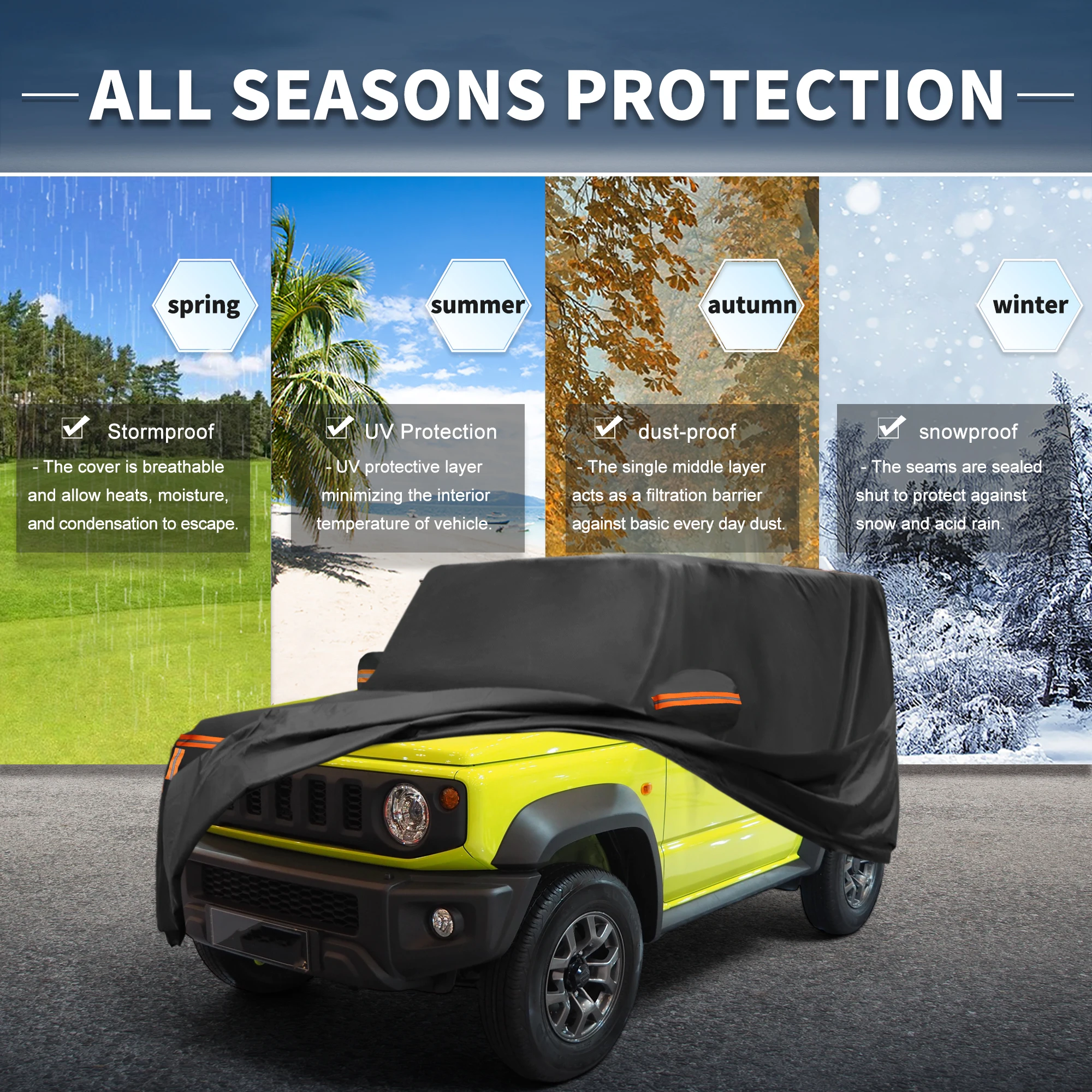 Funda impermeable Suzuki Jimny en color negro
