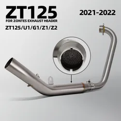 Colector de escape Zontes ZT125 con catalizador