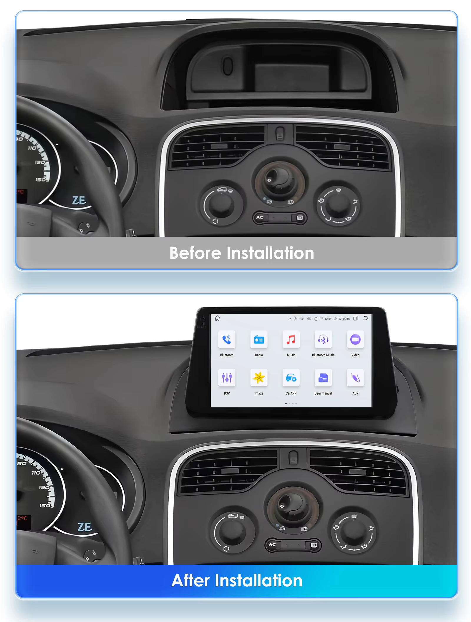 Conectividad y cámara 360° para autoradio Android