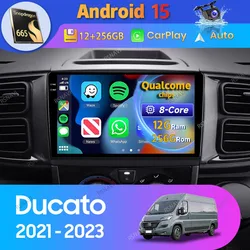 Radio 2DIN Android 15 Fiat Ducato L3H2 2021-2023 con CarPlay