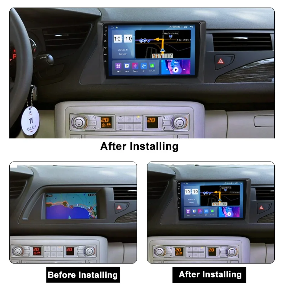 Radio Android 2 DIN 10" con GPS y CarPlay para Citroën C5 II - imagen 3