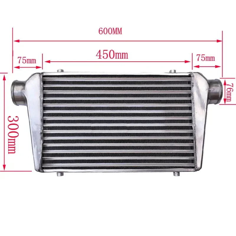 Conexiones de 76 mm del intercooler universal
