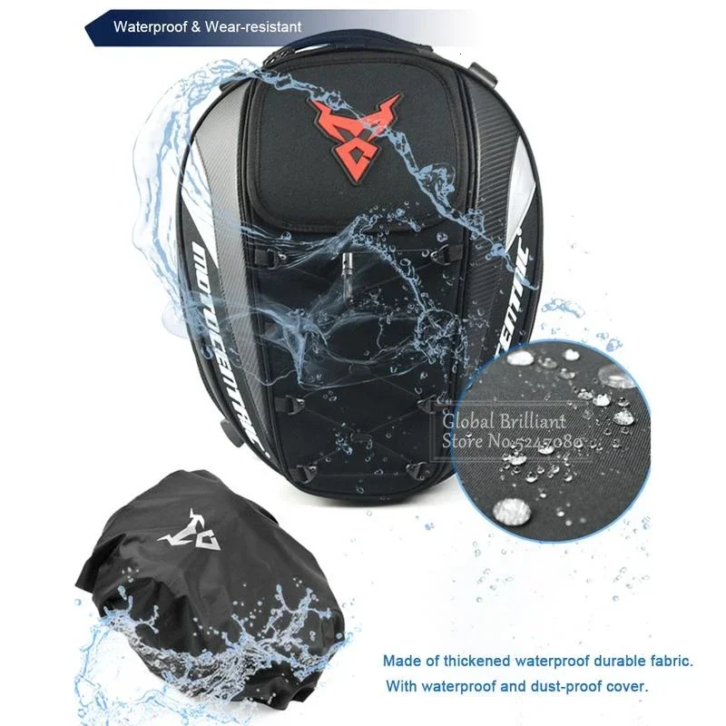 Bolsa trasera impermeable MOTOCENTRIC – Alta capacidad - imagen 5