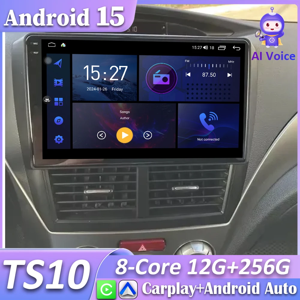Autoradio Android con CarPlay WiFi para Subaru Forester 3 SH WRX 2007-2013