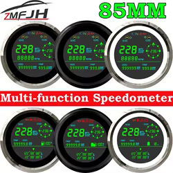 Velocímetro GPS LCD 85 mm con tacómetro y voltímetro 12/24 V
