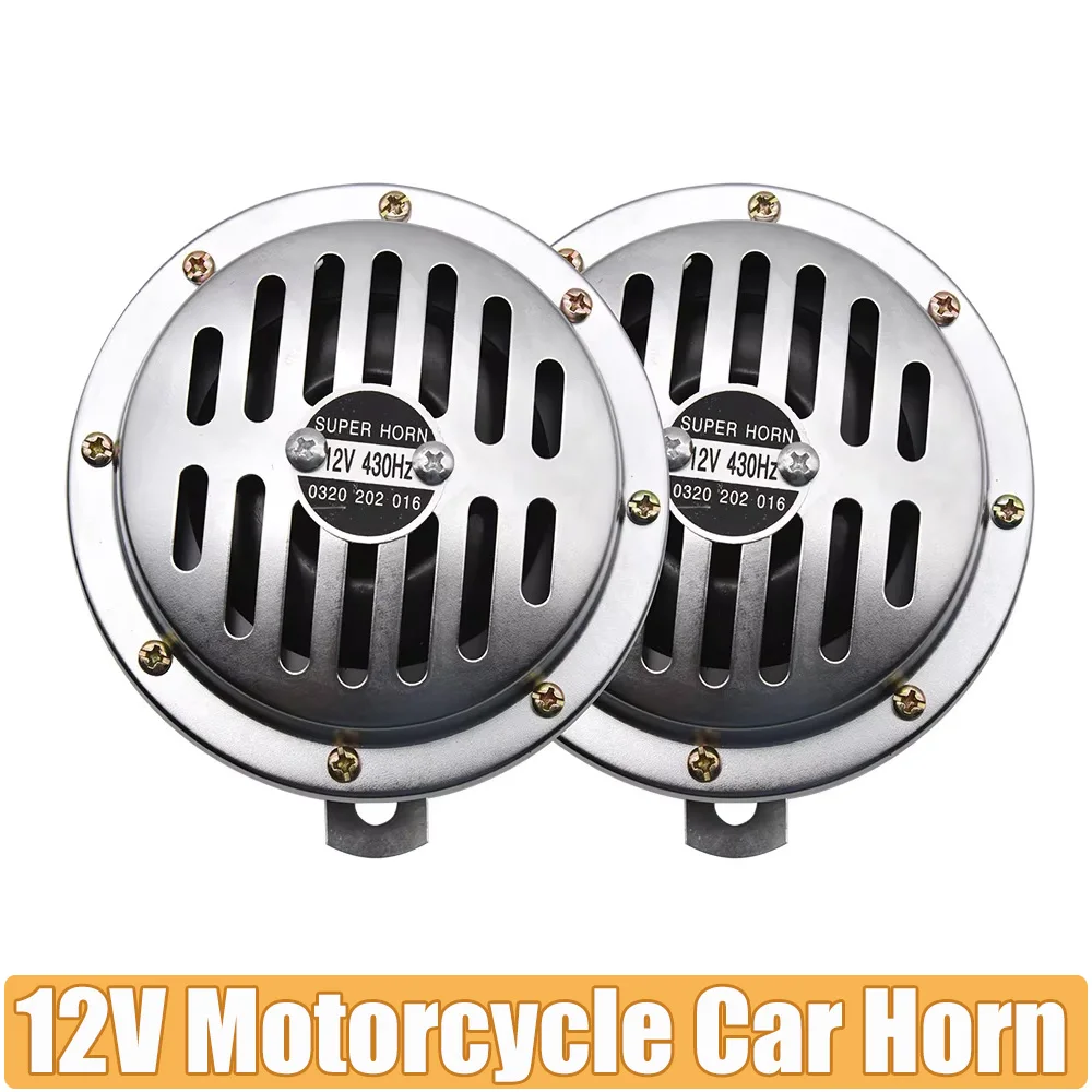 Claxon cromado para moto y coche Honda con rejilla redonda