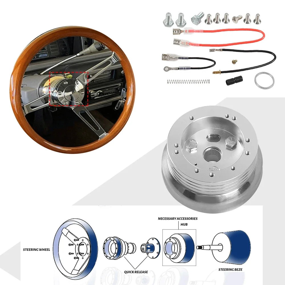 Adaptador de volante de 5/6 tornillos para Chevrolet, GMC y Pontiac - imagen 3